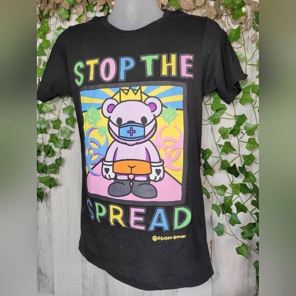 NWT Reason Brand Stop The Spread Shirt - Picture 3 of 7